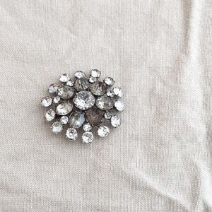 Kramer Vintage Elegant Silver Crystal Brooch